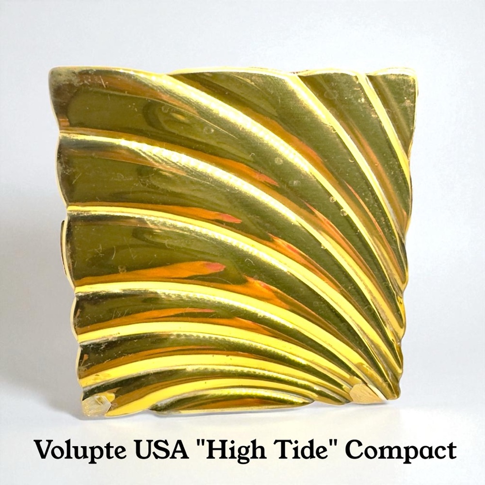 Vintage Volupte USA "High Tide" Goldtone Loose Powder Compact